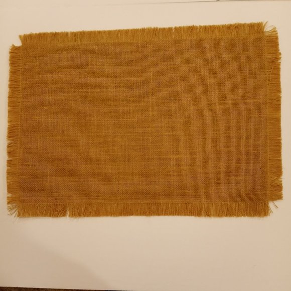 Thanksgiving Burlap Placemats with Turkey in the middle set of 4 - Picture 2 of 8